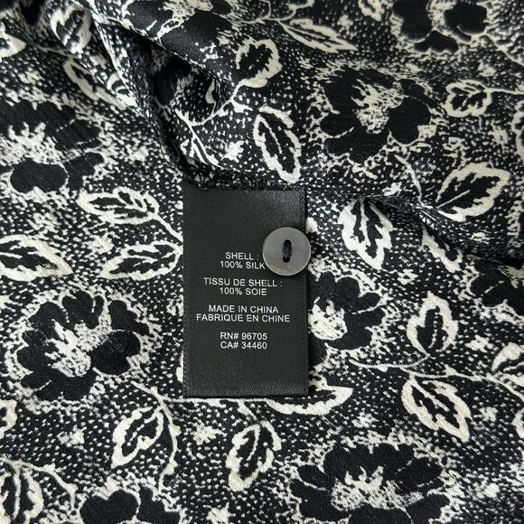 REBECCA TAYLOR 100% silk floral sleeveless top women's 0 - Picture 4 of 6